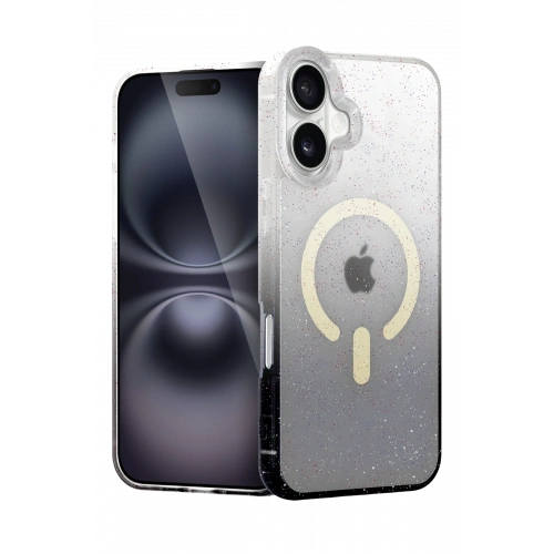 BFS  Apple iPhone 16 Plus Pummel Shiny Magsafe Kapak - Siyah