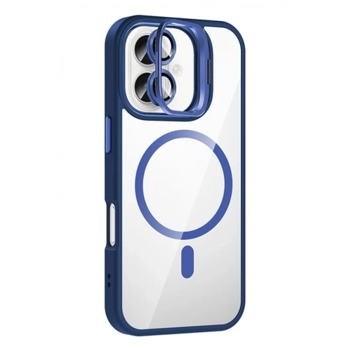 BFS  Apple iPhone 16 Plus Remim Lensli Magsafe Standlı Kapak - Lacivert