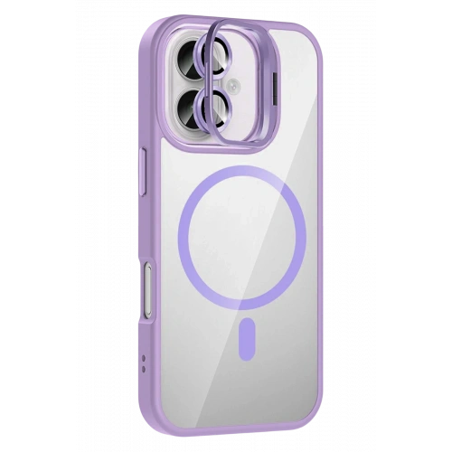 BFS  Apple iPhone 16 Plus Remim Lensli Magsafe Standlı Kapak - Lila