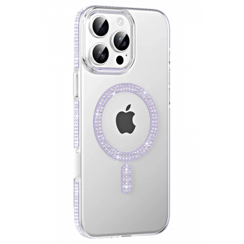 BFS  Apple iPhone 16 Pro Max Move Taşlı Magsafe Kapak - Lila