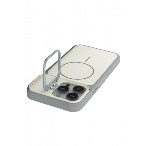 BFS  Apple iPhone 16 Pro Max Pale Magsafe Standlı Kapak - Beyaz