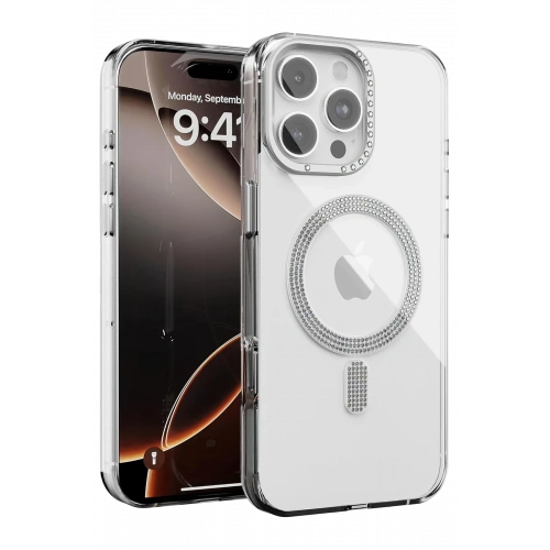 BFS  Apple iPhone 16 Pro Max Tash Diamond Magsafe Kapak - Beyaz