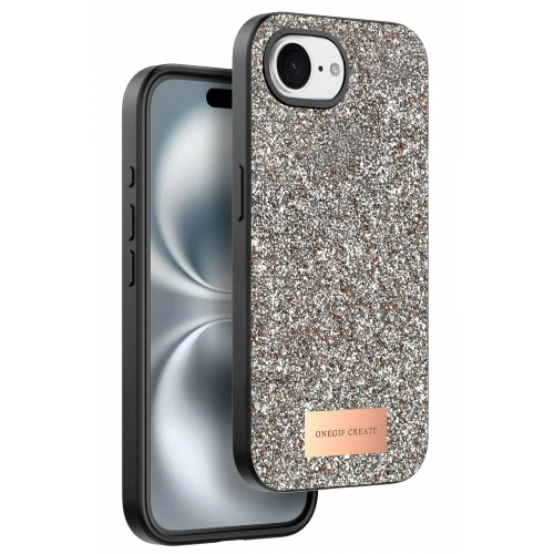 BFS  Apple iPhone 16E Bright Simli Kapak - Çöl Titanyum