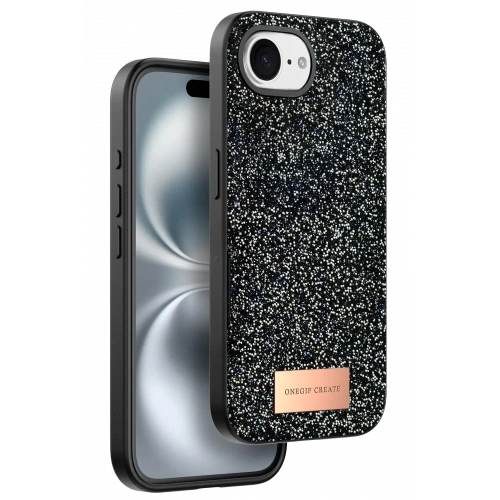 BFS  Apple iPhone 16E Bright Simli Kapak - Siyah