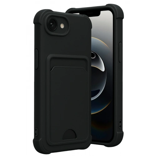 BFS  Apple iPhone 16E Kelvin Kartvizitli Silikon - Siyah