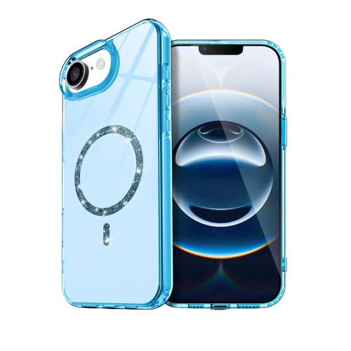 BFS  Apple iPhone 16E Live Diamond Magsafe Kapak - Mavi