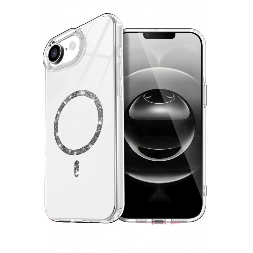 BFS  Apple iPhone 16E Live Diamond Magsafe Kapak - Şeffaf