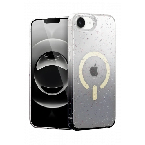 BFS Apple iPhone 16E Pummel Shiny Magsafe Kapak - Siyah