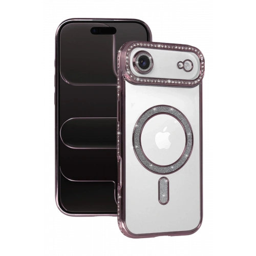 BFS  Apple iPhone 17 Air Joke Simli Magneticsafe Kılıf - Pembe