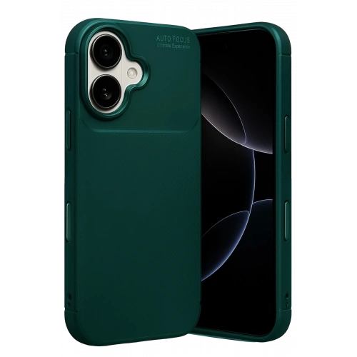 BFS  Apple iPhone 17 Auto Focus Karbon Kapak - Koyu Yeşil