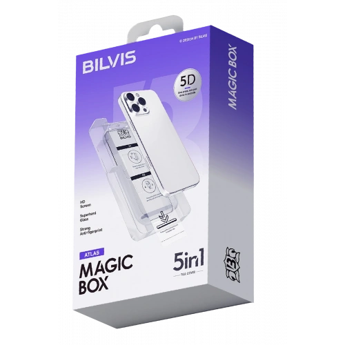 BFS  Apple iPhone 17 Bilvis 5in1 3D Magic Cam Ekran Koruyucu - Siyah