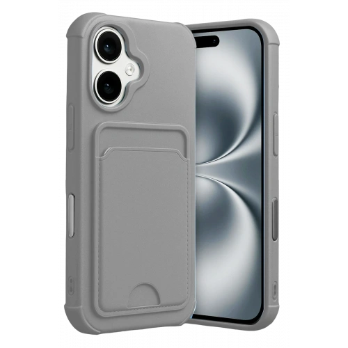 BFS  Apple iPhone 17 Kelvin Kartvizitli Silikon - Gri