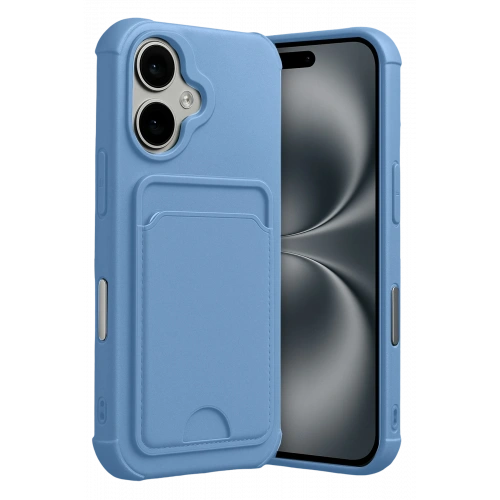 BFS  Apple iPhone 17 Kelvin Kartvizitli Silikon - Mavi