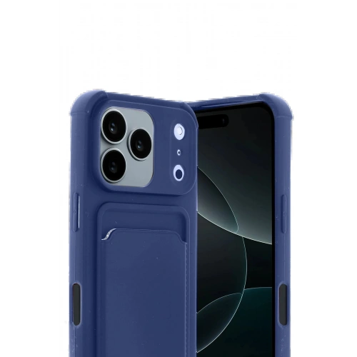 BFS Apple iPhone 17 Pro Max Kelvin Kartvizitli Silikon - Lacivert