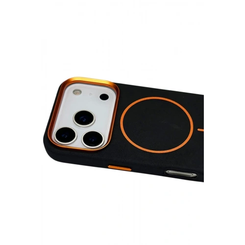 BFS  Apple iPhone 17 Pro Max Luno Deri Magsafe Kapak - Siyah