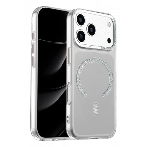 BFS  Apple iPhone 17 Pro Tash Diamond Magsafe Kapak - Beyaz