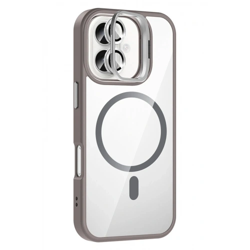 BFS Apple iPhone 17 Remim Lensli Magsafe Standlı Kapak - Titan Gri