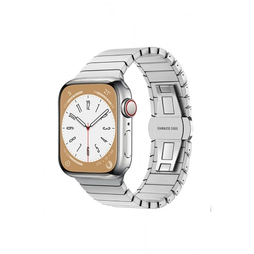 BFS  Apple Watch 38mm KR413 Fine Steel Kordon - Gümüş