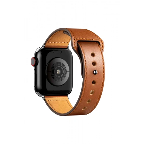 BFS  Apple Watch 38mm KR415 Luaz Deri Kordon - Kahverengi