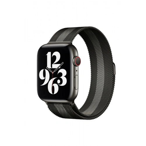 BFS  Apple Watch 38mm Metal Mıknatıslı Kordon - Siyah-Beyaz