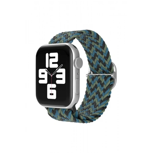 BFS  Apple Watch 38mm Star Kordon - Zigzag Mavi-Yeşil