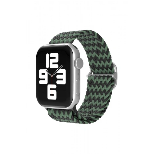 BFS  Apple Watch 38mm Star Kordon - Zigzag Yeşil-Siyah