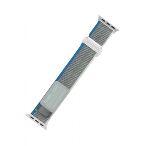 BFS  Apple Watch 42mm Alice Kumaş Kordon - Mavi-Gri