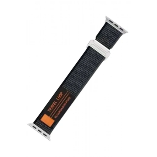 BFS  Apple Watch 42mm Alice Kumaş Kordon - Siyah-Gri