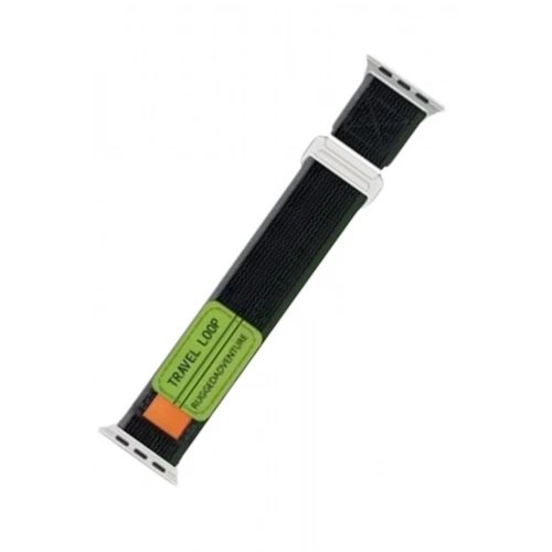 BFS  Apple Watch 42mm Alice Kumaş Kordon - Yeşil-Gri