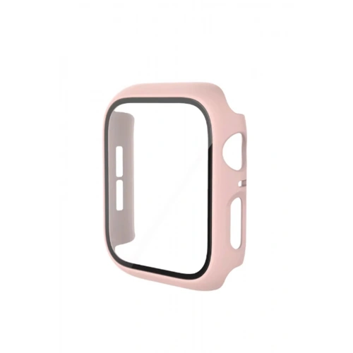 BFS  Apple Watch 42mm Camlı Kasa Ekran Koruyucu - Pembe