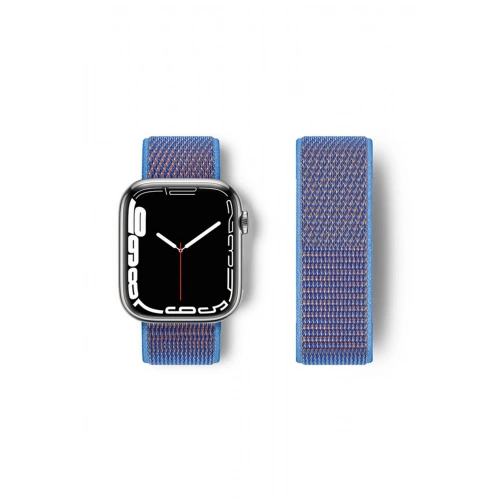 BFS  Apple Watch 42mm Hasırlı Cırtcırtlı Kordon - Mor