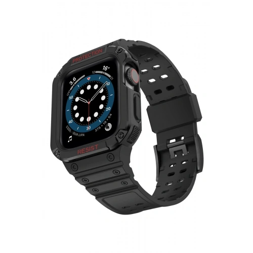 BFS  Apple Watch 42mm KR401 Silikon Kordon - Siyah