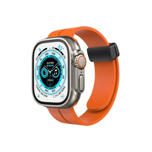 BFS  Apple Watch 42mm KR412 Elegance Stylısh Kordon - Turuncu