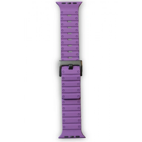 BFS  Apple Watch 42mm Magnus Mıknatıslı Silikon Kordon - Mor