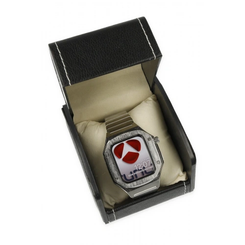 BFS  Apple Watch 44mm KR409 Metal Kordon - Gümüş