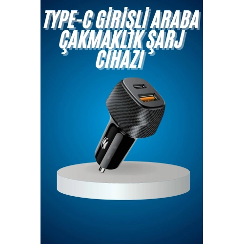 BFS Araç İçi Hızlı Şarj Soketi 38W Oto Çakmaklık Type-C Araba Çakmaklık