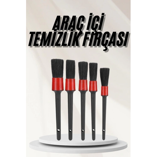 BFS Araç İçi Led Aksesuar 5 Farklı Detaylı Araba Temizlik Fırçası Oto Temizleme Fırçası