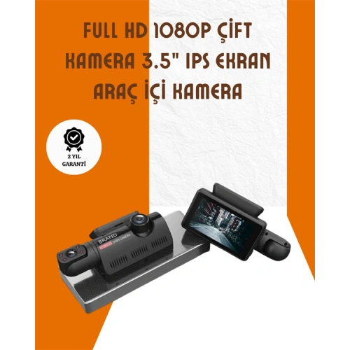 BFS Araç İçi ve Ön Kameralı 3 İnç IPS Ekranlı Full HD Güvenlik Kamerası