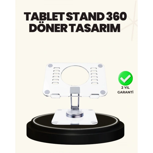 BFS Ayarlanabilir Şeffaf Tablet Standı Kaymaz Silikon Tabanlı