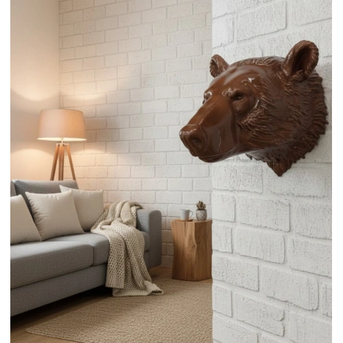 BFS Ayı Başı Duvar Dekoru Modern Asılabilir Heykel 25x19 cm