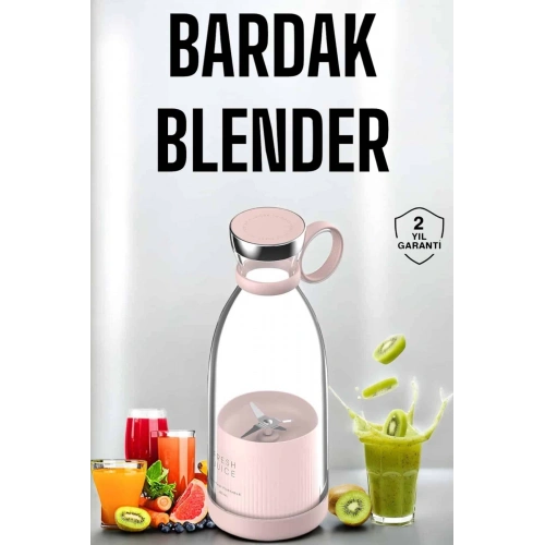 BFS Bardak Blender Smoothie Meyve Sıkacağı Şarjlı Cam Taşınabilir
