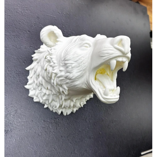 BFS Beyaz Renk 3D Ayı Başı Duvar Dekoru