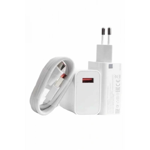 BFS Beyaz Ultra Plus Hızlı Şarj Seti Şarj Adaptörü ve Kablosu 67W