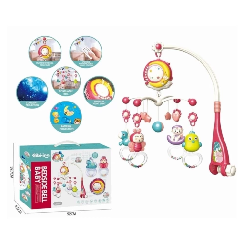 BFS  BIB648A54 -Vardem Işıklı Müzikli Kumandalı Kırmızı Bebek Dönencesi