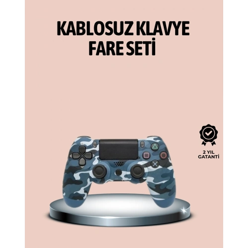 BFS Bluetooth Kablosuz PS4 Gamepad Çift Motorlu Siyah Controller