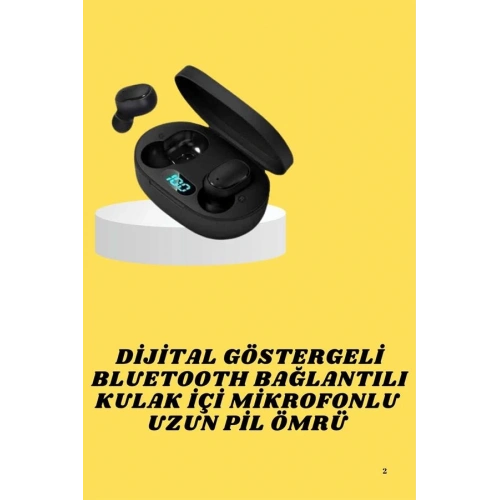 BFS Bluetooth Kulaklık Dijital Göstergeli Yüksek Ses Kaliteli Uzun Pil Ömrü