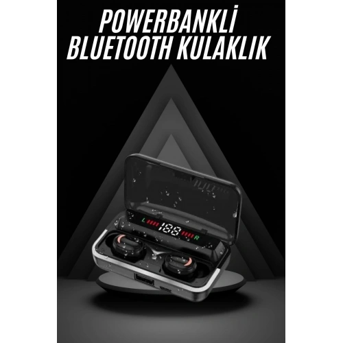 BFS Bluetooth Kulaklık Dijital Şarj Göstergeli Powerbankli Bass Özellikli Kablosuz Kulakiçi 5.1 Mikrofonlu