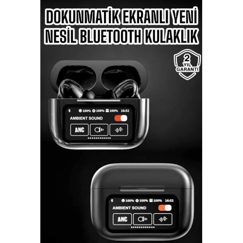 BFS Bluetooth Kulaklık Kablosuz Ekranlı ANC/ENC Destekli Dokunmatik