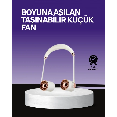 BFS Boyun Askılı Katlanabilir Fan 1000 mAh USB Şarjlı Taşınabilir