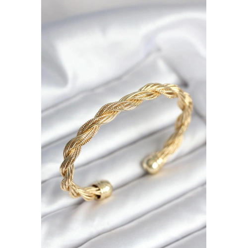 BFS Burgu Zincir Model Gold Renk Kadın Vintage Bileklik